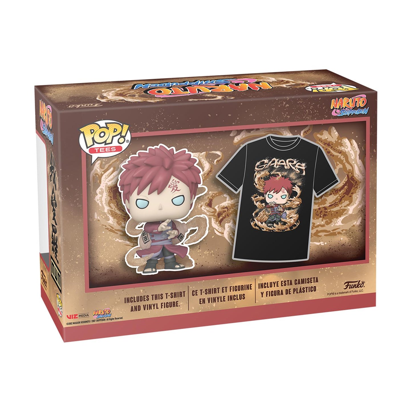 Funko Pop! & Tee (Adult): Naruto - Gaara (Glows in the Dark) Vinyl Figure and T-Shirt (L)