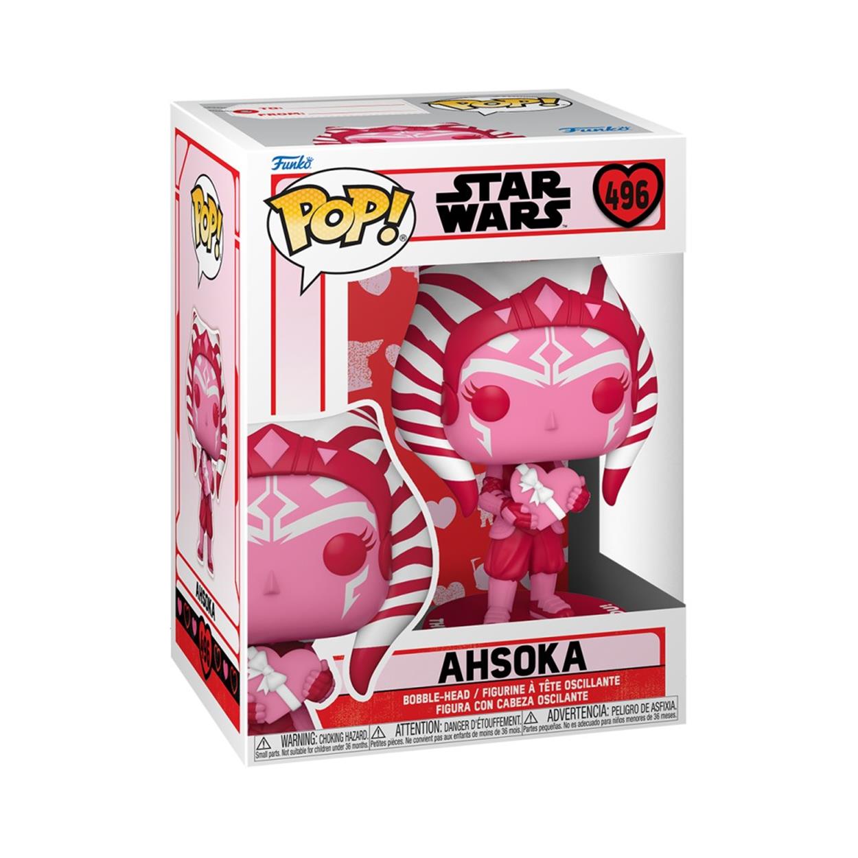 💝 Funko Pop! Star Wars: Valentines S2 – Ahsoka #496 Φιγούρα Βινυλίου Bobble-Head