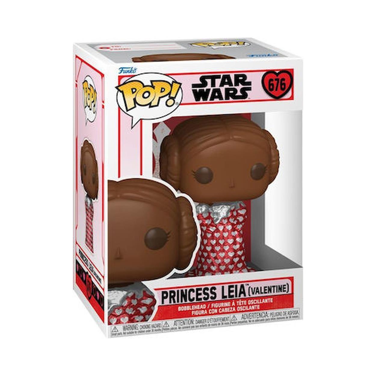 💝 Funko Pop! Disney: Star Wars Valentine’s Day 2024 – Princess Leia (Valentine Chocolate) #676 Bobble-Head Vinyl Figure