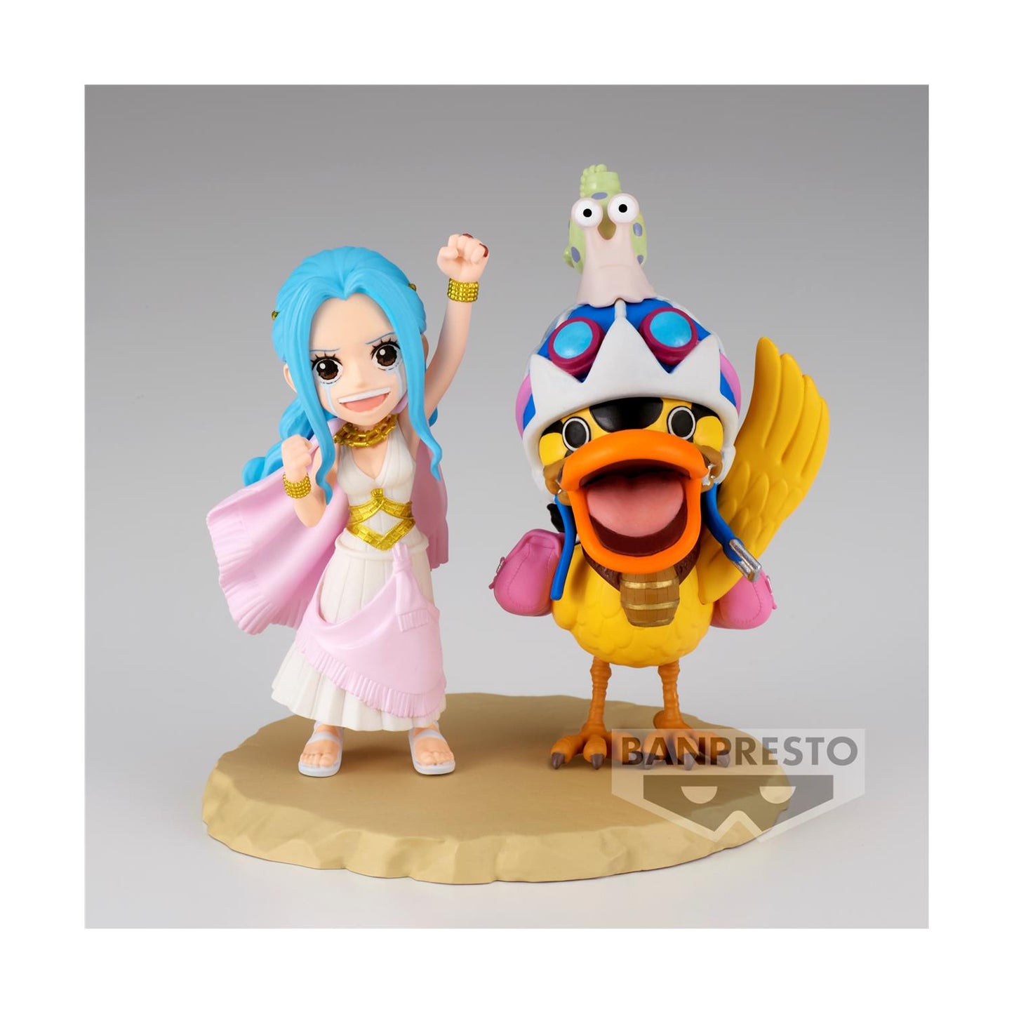 💙🐤Banpresto WCF Log Stories: One Piece – Nefeltari Vivi & Karoo Statue (7cm)