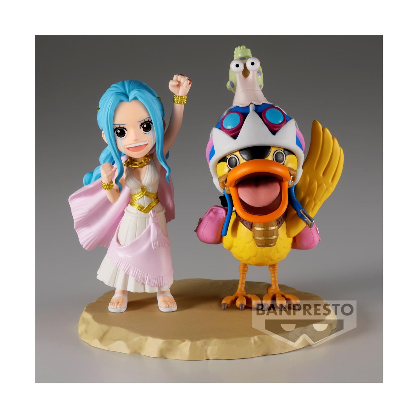 💙🐤Banpresto WCF Log Stories: One Piece – Nefeltari Vivi & Karoo Statue (7cm)