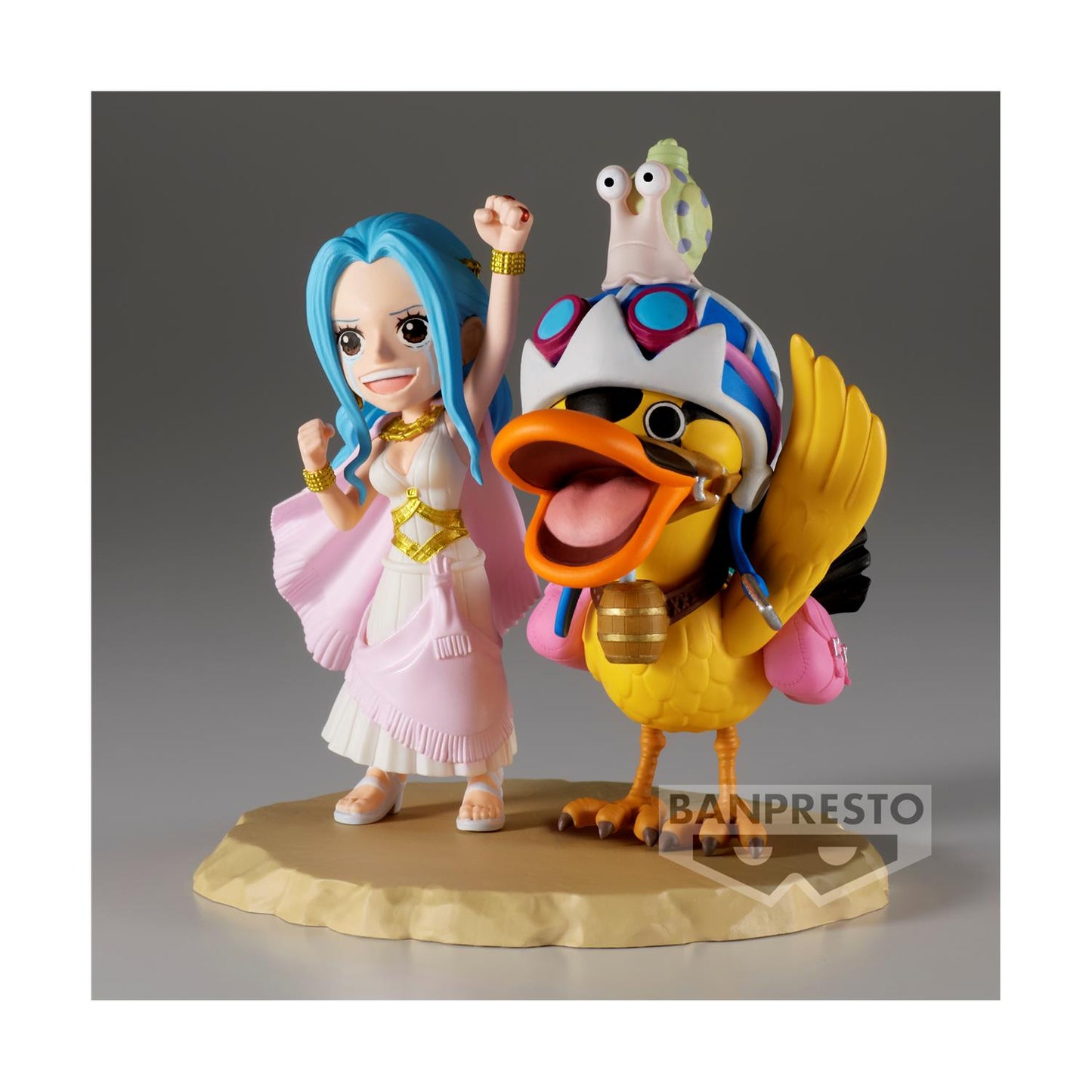 💙🐤Banpresto WCF Log Stories: One Piece – Nefeltari Vivi & Karoo Statue (7cm)