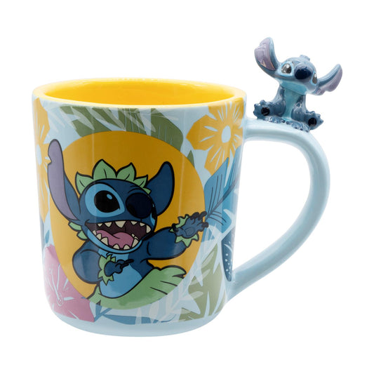 ☕ Abysse Disney: Lilo & Stitch – Hawaiian Stitch 3D Handle Mug (460ml) 🌺💙