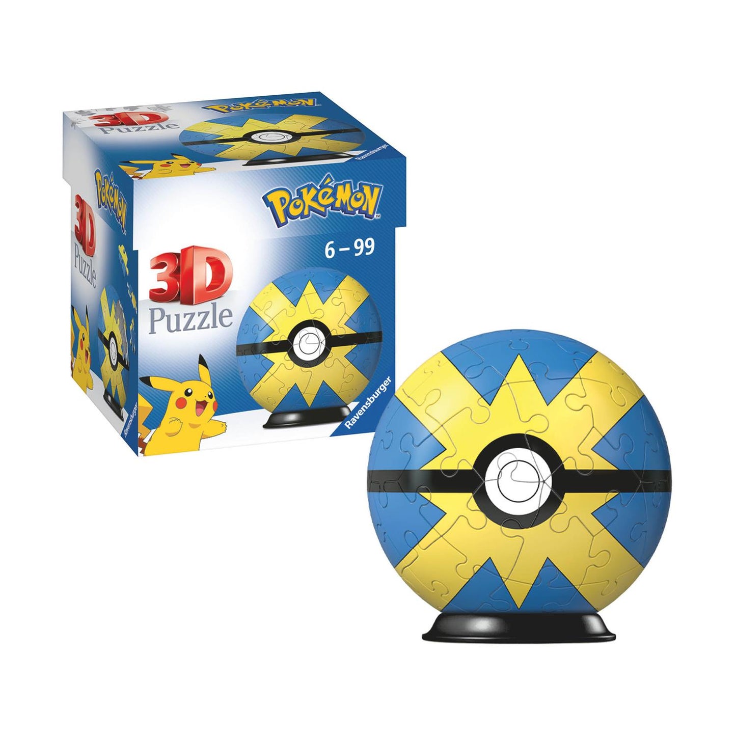 🧩🎃🎃🎃 Ravensburger 3D Puzzle – Pokémon Quick Ball (55 Pieces)