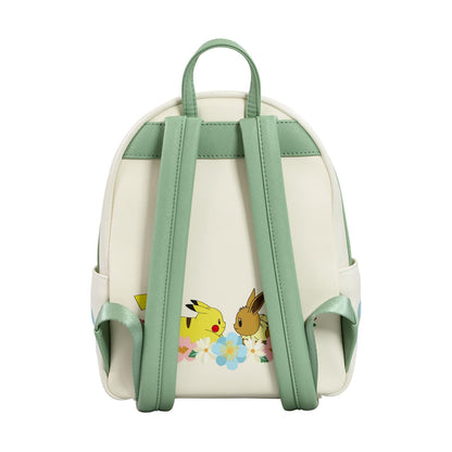 Loungefly Pokemon: Pikachu & Eevee Floral Mini Backpack