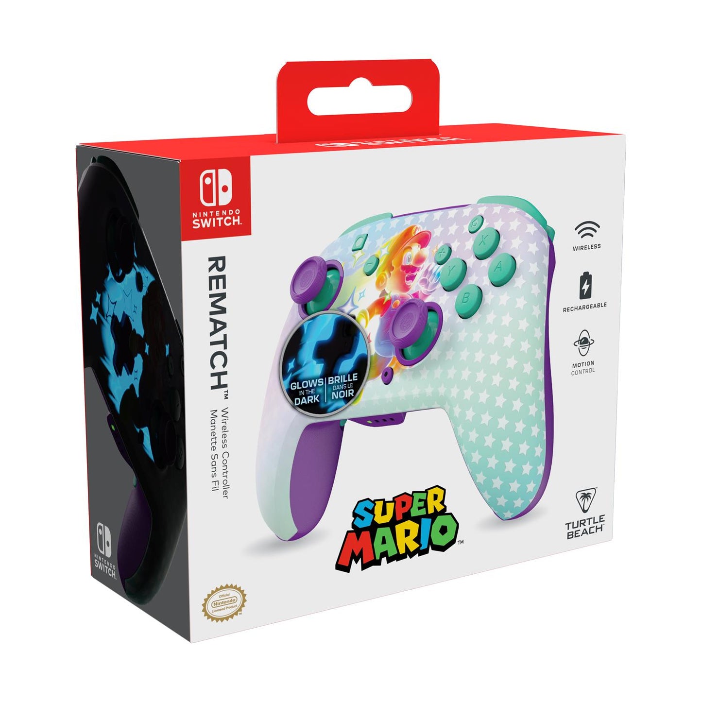 Nintendo Switch Rematch Wireless Controller Super Mario Glow in the Dark - Turtle Beach