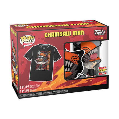 Funko Pop! & Tees (Adult): Chainsaw Man - Chainsaw Man Leaping Vinyl Figure & T-Shirt (XL)