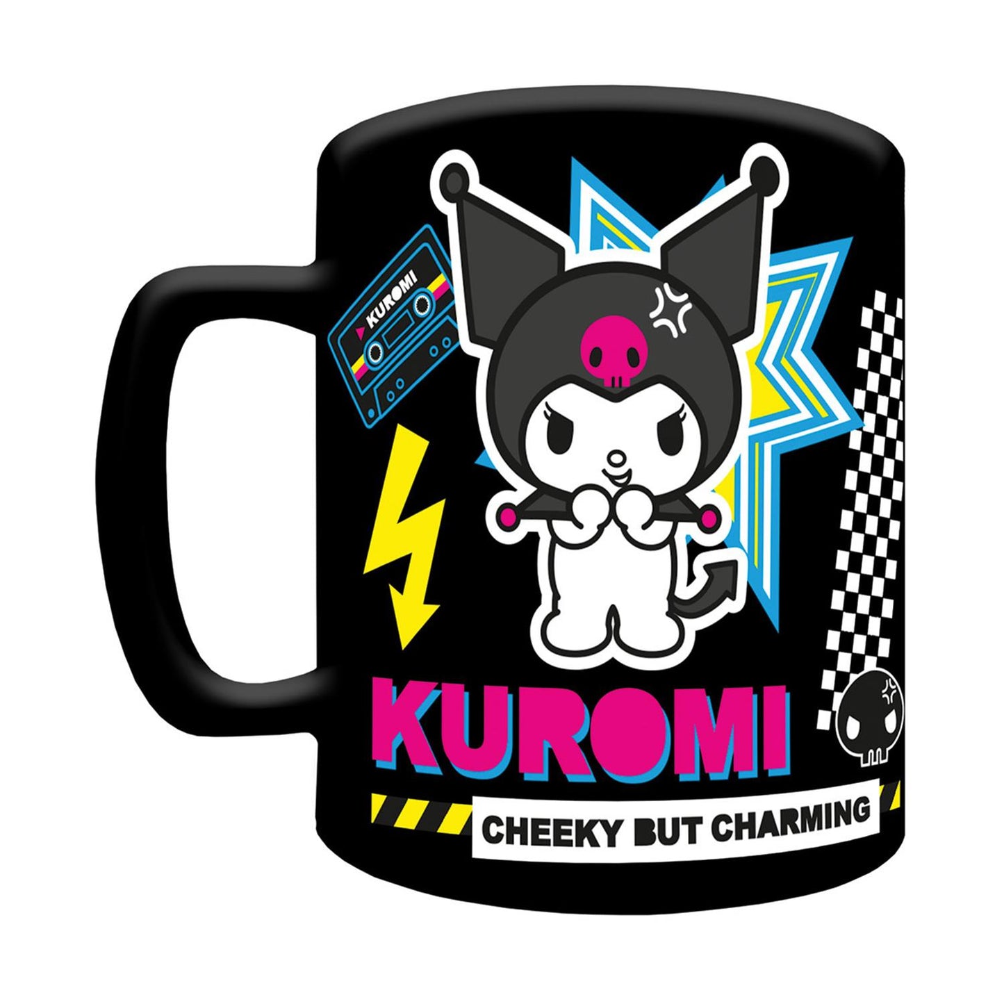 😈💜 Pyramid Sanrio: Kuromi — Cheeky Punky Fuzzy Mug ☕✨