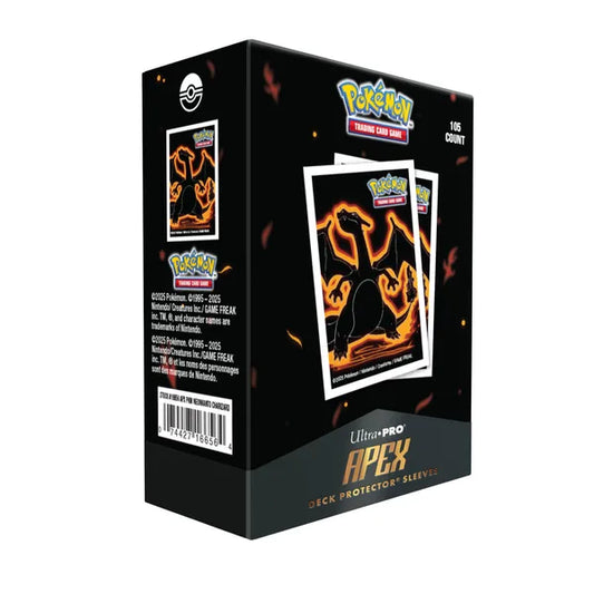 Ultra PRO Pokémon TCG – Charizard Neon Kanto 105ct APEX Deck Protector Sleeves (UK)