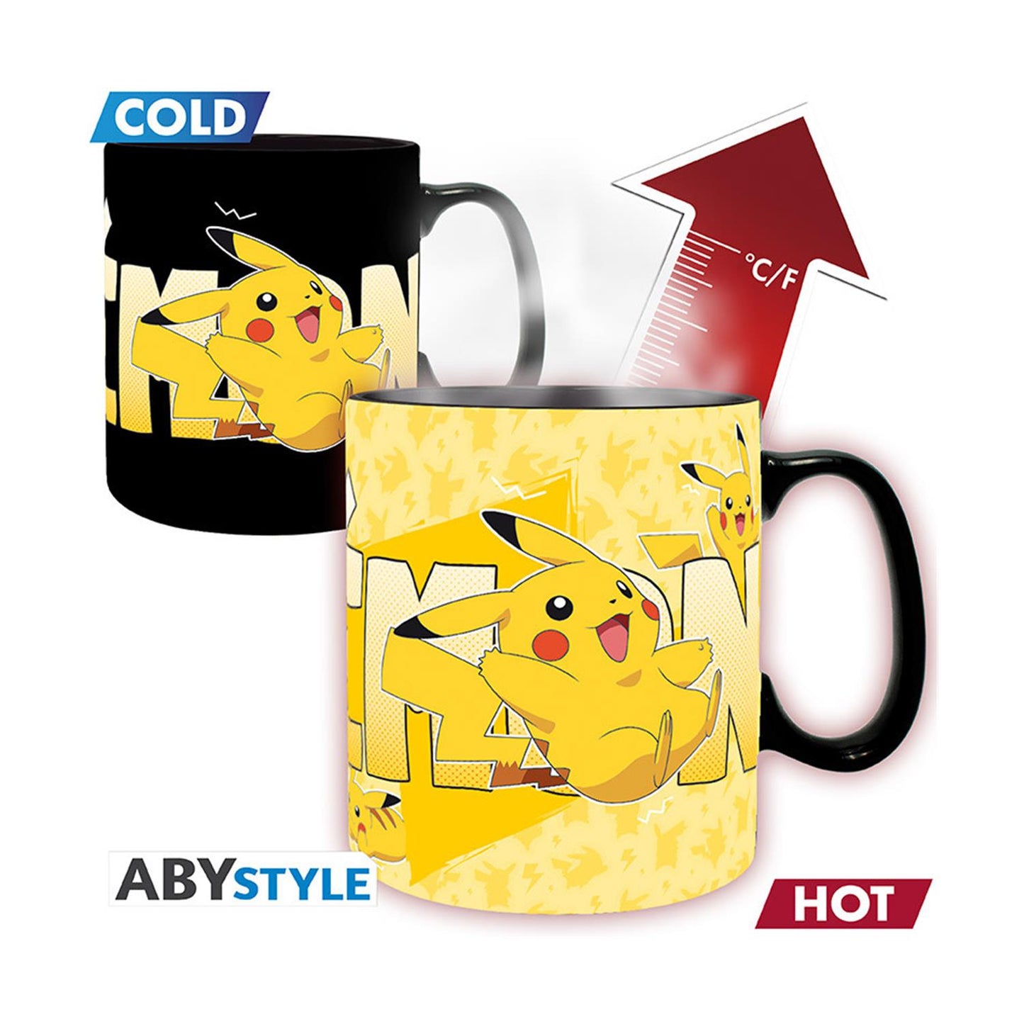 Abysse Nintendo: Pokemon - Pikachu Heat Change Mug (460ml)