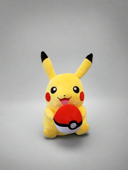 Pikachu with Pokeball Fluffy Toy 22cm