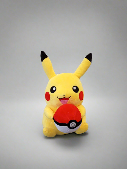 Pikachu with Pokeball Fluffy Toy 22cm