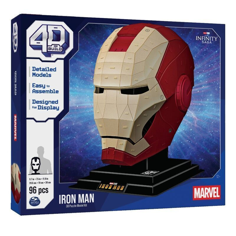 Spin Master Marvel The Infinity Saga 4D Build - Iron Man Helmet 3D Puzzle Model Kit (6069819)