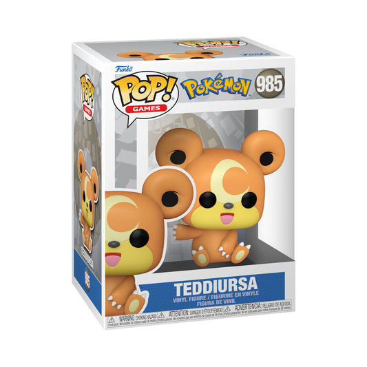 🌙🐻 Funko Pop! Games: Pokémon – Teddiursa #985 Vinyl Figure🎃🎃🎃