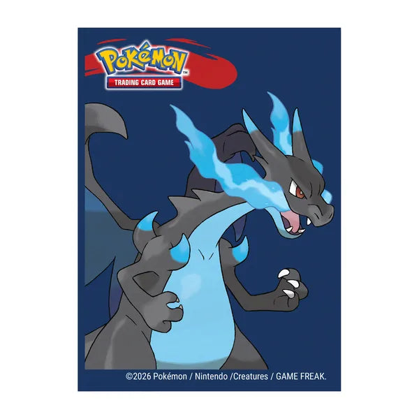 Ultra PRO Pokémon TCG – Mega Charizard X 65ct Deck Protector Sleeves (66 × 91 mm)
