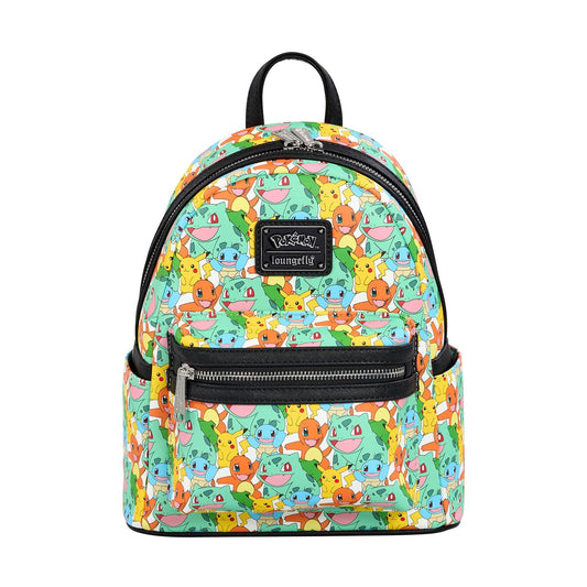 Loungefly Pokemon: Pikachu And Starters Aop Mini Backpack
