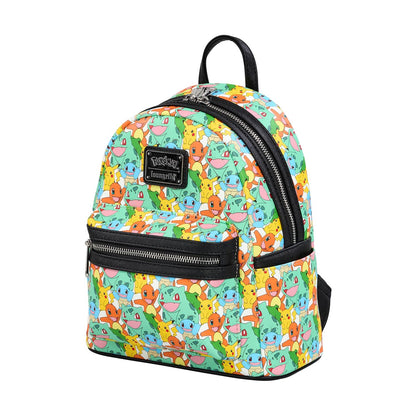 Loungefly Pokemon: Pikachu And Starters Aop Mini Backpack