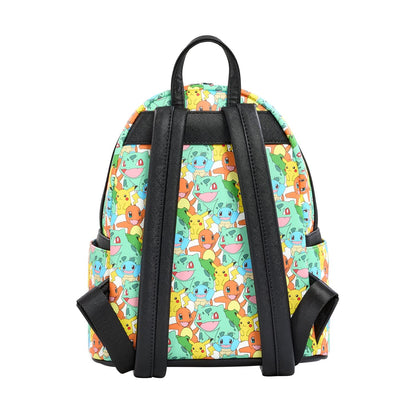 Loungefly Pokemon: Pikachu And Starters Aop Mini Backpack