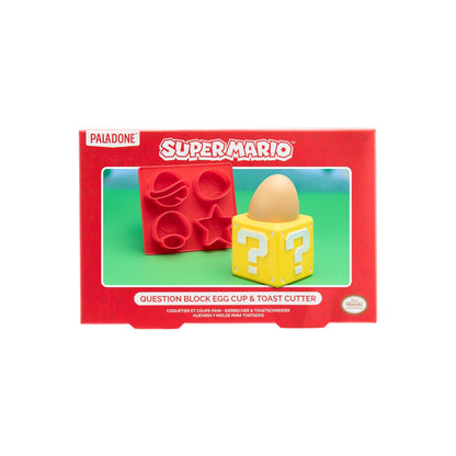 Paladone: Super Mario - Question Block Egg Cup & Toast Cutter