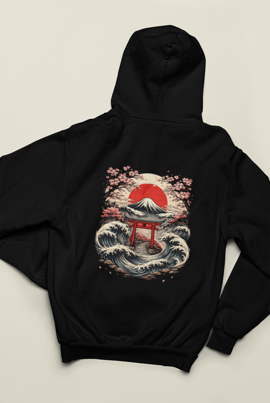 Hoodie “Rising Gate” — Calm Before the Storm 🌊⛩️