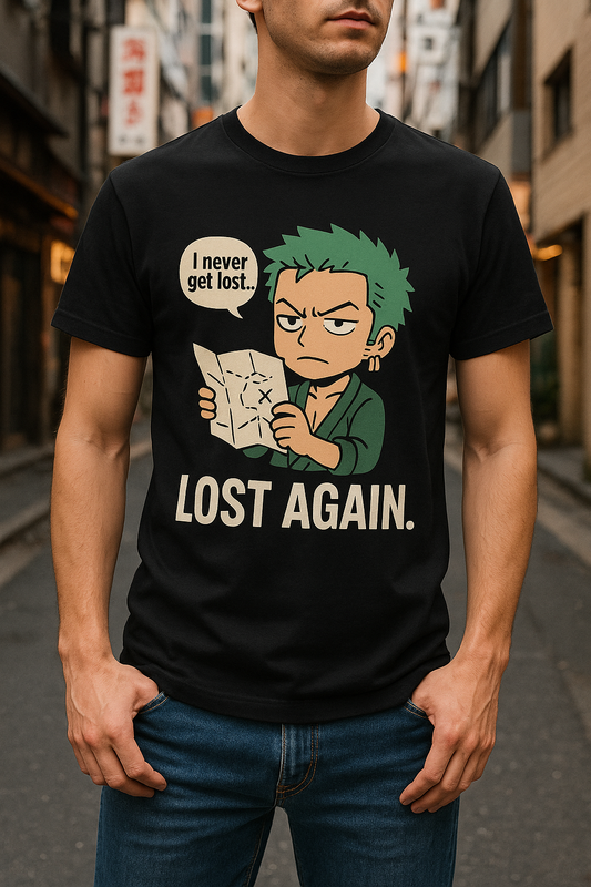 T-Shirt "Zoro’s Lost Map" — Wrong Turns, Legendary Moves