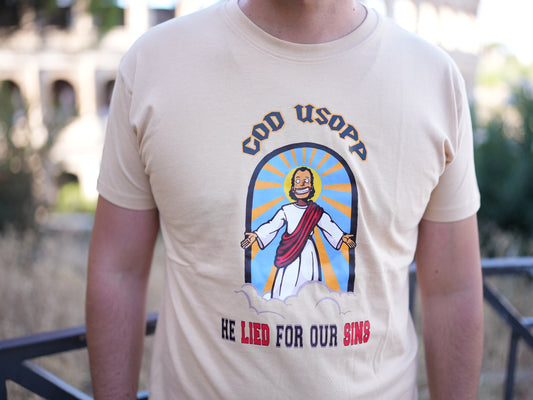 T-Shirt “God Usopp” — Divine Lies, Legendary Status