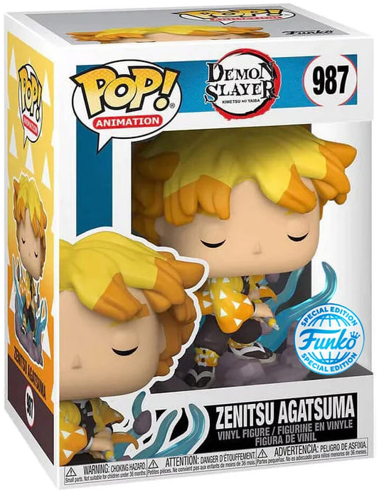 Funko Pop! Demon Slayer: Zenitsu Agatsuma (Thunder Breathing First Form) 987 Special Edition