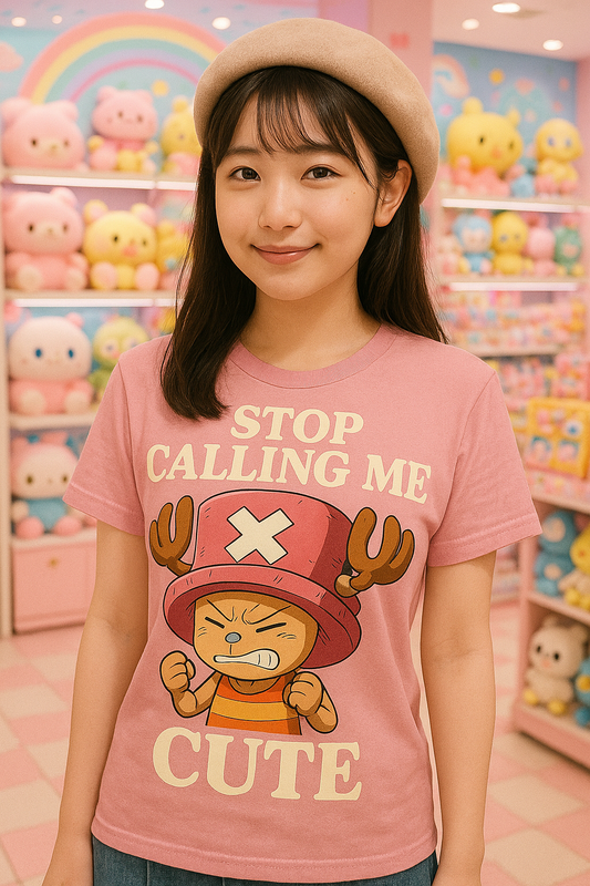 T-Shirt "Stop Calling Me Cute" — Angry Looks, Adorable Vibes
