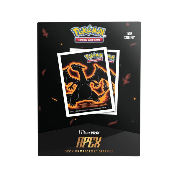 Ultra PRO Pokémon TCG – Charizard Neon Kanto 105ct APEX Deck Protector Sleeves (UK)