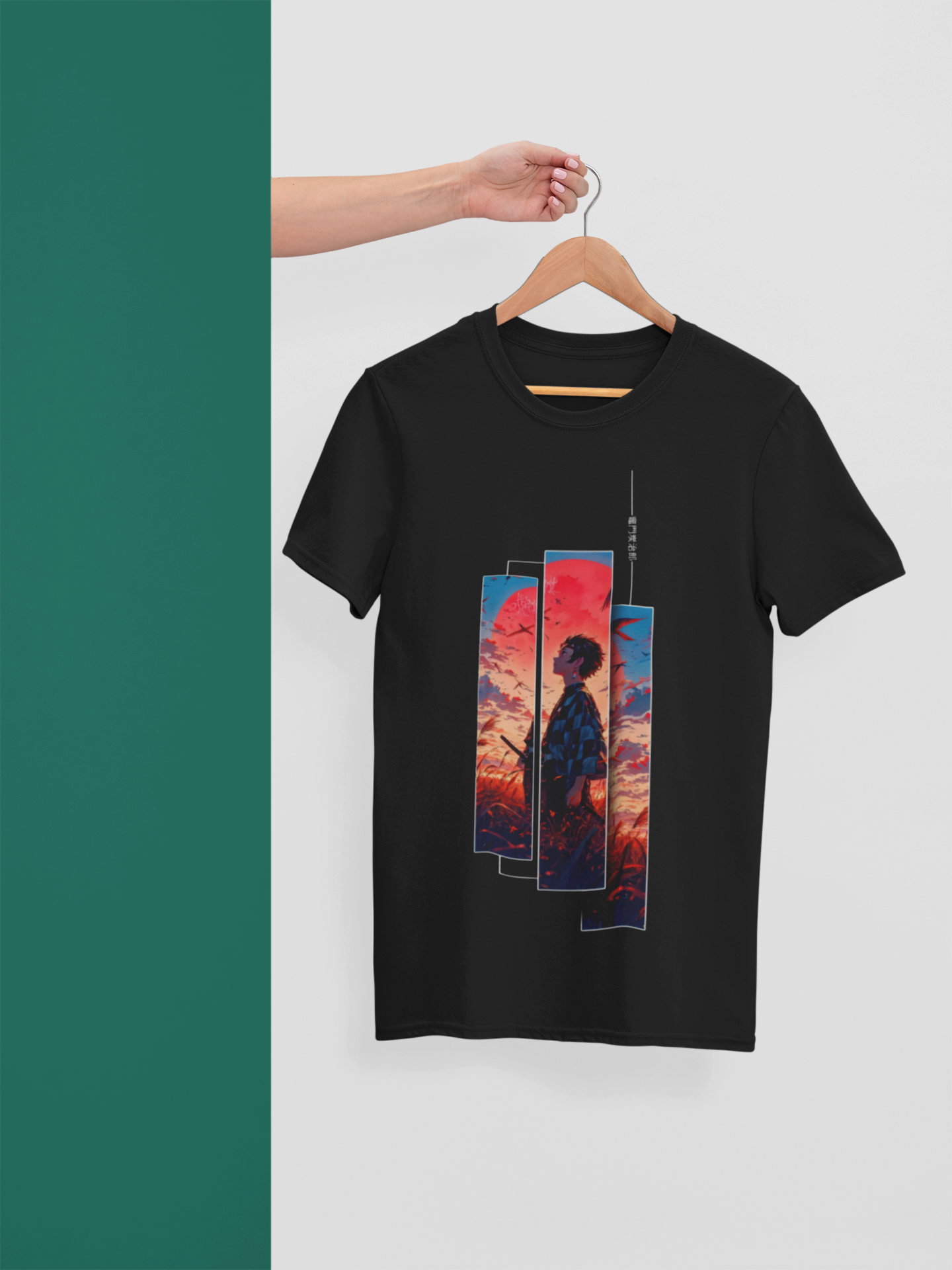 T-Shirt “Tanjiro — Silent Resolve” 🌅🗡️