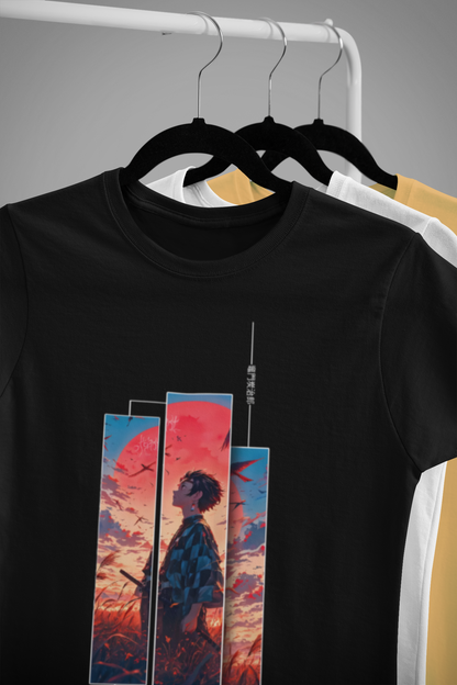 T-Shirt “Tanjiro — Silent Resolve” 🌅🗡️