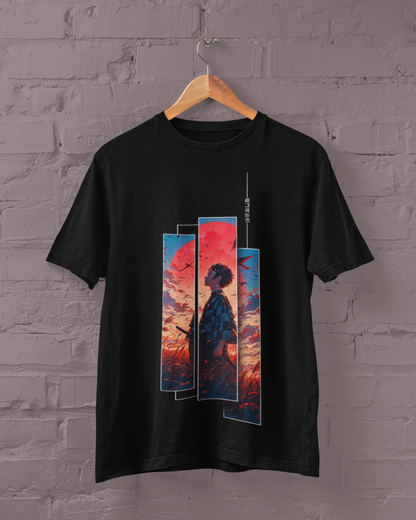 T-Shirt “Tanjiro — Silent Resolve” 🌅🗡️