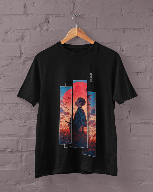 T-Shirt “Tanjiro — Silent Resolve” 🌅🗡️