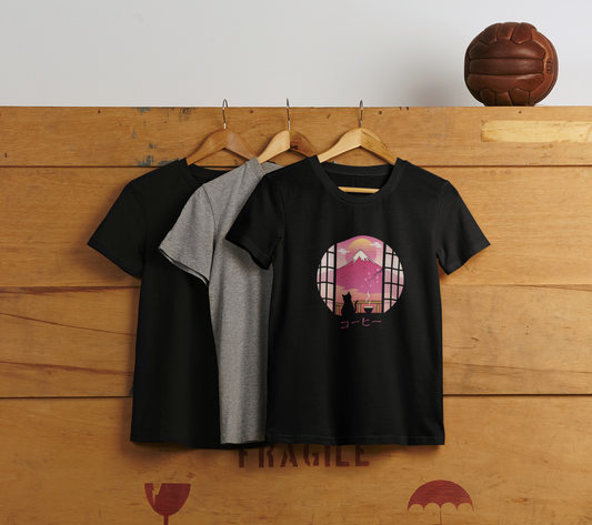 Anime T-Shirt - Kaisoku OuNi “Quiet Coffee in Kyoto”